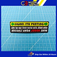 SIGNAL ITU PENTING STICKER / M301