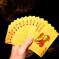 Premium Gold Poker Waterproof Plastic Foil Luxury Poker Card Playing Cards Game Card Colourful Poker
