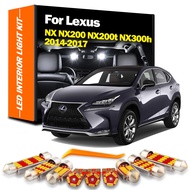 8Pcs Canbus LED Interior Dome Map Light Kit For Lexus NX NX200 NX200t NX300h 2014 2015 2016 2017 Car