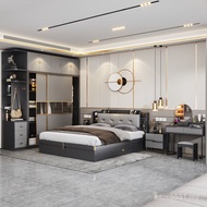 Main Bed Fresh Things 1.8m Box High Modern Small Apartment Double Bed Bed Storage Simple Bed Board T