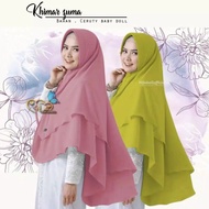 hijab syari jumbo ceruti khimar 2 layer