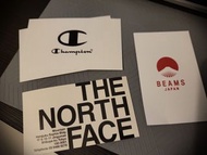 champion beams business name card 日本卡片 postcard north face