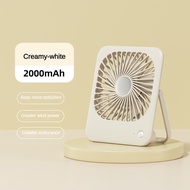 ZUZG Mini Desktop Fan USB Portable Rechargeable Electric Cooling Fan with 3 Speeds Powerful Wind Offices Fan 2000mah Table Fan