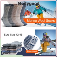 MOILYMY Merino Wool Socks - Fuzzy Breathable Thick Thermal Socks for Men