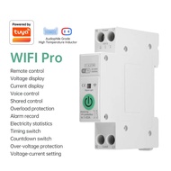 TUYA Smart WiFi MCB Circuit Breaker 1-63A Over Current Under Voltage Protection Power Metering Wirel