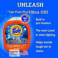 Tide Pods เจลบอลซักผ้า 4 in1 Ultra Oxi 104 เม็ด กลิ่น OriginalTide PODS Laundry Detergent Liquid Pac
