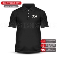 T Shirt Polo Collar Daiwa Fishing T-Shirt Shirts Microfiber Dri-Fit Dry Fit Fashion Sports