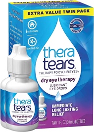 TheraTears Dry Eye Therapy Lubricating Eye Drops for Dry Eyes, 1 fl oz bottle Twin Pack, (2 x 30mL Bottles) 1 Fl Oz (Pack of 2)