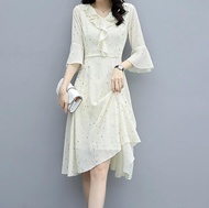 พร้อมส่งจากไทยZASHION ชุดเดรสแขนยาว Long Sleeve Korean Evening Dress