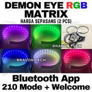 Demon Eyes Rgb Matrix 210+ Mode Lamp DEVIL Eyes Rgb Biled Projector Bluetooth Apps Matrix