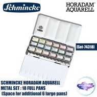 SCHMINCKE HORADAM AQUARELLE METAL SET [Set-74318]  Professional Solid Watercolour Painting Set A Tra
