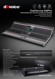 CALIFORNIA-34PRO MIXER 34 CHANNEL DBVOICE ORIGINAL / MIXER 34 CHANNEL / CALIFORNIA34PRO DBVOICE / CA