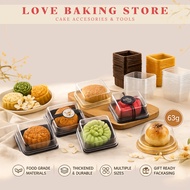 LBS • (50pcs) 50g/63g/75g/80g/100g Mooncake Tray with lid Eggyolk Mid-Autumn Container 50克75克80克100克