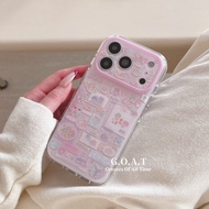 G.O.A.T cute cartoon casing Compatible for iPhone 17 pro max iPhone 17 16 15 pro max Anti -falling p