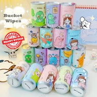 30pcs Mini Cartoon Canister Wet Wipes Canned Wet Tissue Mini Travel Wet Wipes Hand Mouth Wipes