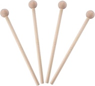 Canomo 2 Pair Wood Mallets Percussion Sticks for Energy Chime, Xylophone, Wood Block, and Bells, 8 Inch Long