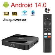 TV98 ATV W2 TV Box Android 14 TV98 ATV Amlogic S905W2 iptv 5G Dual Wifi 8K 4K Media Player Voice Rem