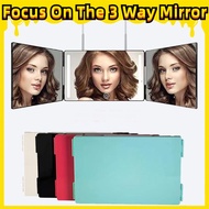 [Focus On The 3 Way Mirror] self cut mirror 360 mirror 3 way mirror Tri-fold Mirror Rear Foldable Fu