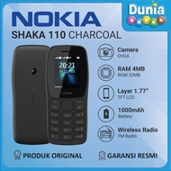 HP Nokia 110 Dual Sim Shaka RAM 4MB/ROM 32GB - Layar 1.77" - Baterai 1000mAh - Garansi Resmi