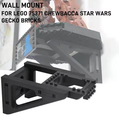 DIY Building Block Wall Display Bracket Wall Mount Holder for LEGO 75371 Chewbacca Star Wars