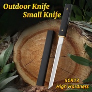 New Damascus Steel Tanto Fixed Blade Mini Katana Knife 5CR13 High Hardness Portable Small Knife Meat Eating Knife Sharp Collec Practical Outdoor Camping