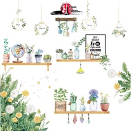 Wall Sticker Stylish Dandelion Flower Tree Potted Plant Wallpaper Seal Wall Paper Plant Removable Wa