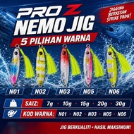 NEW PRO Z NEMO MICRO JIG WITH SHARP HOOK TENGGIRI UNGA SIAKAP KERAPU  ah kaw tackle