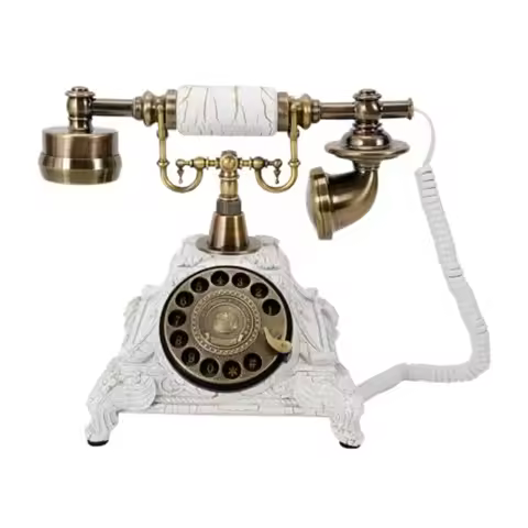 Vintage Rotary Dial Phone, European Style Old Fashioned Landline Telephone 1980's Old Telephone, Ant