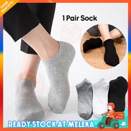Local Stock 1 Pair Cotton Socks Men Short Breathable Premium High Quality Ankle Sock Soft School Spo