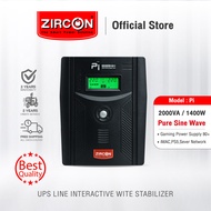 ZIRCON PI 2000VA/1400W Line Interactive PURE SINEWAVE UPS ของแท้ ส่งไว ประกัน 2 ปี