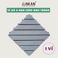 Wooden Flooring, White 8-Slat Balcony Flooring, Specializing in Balcony and Terrace Flooring