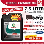 S2U Castrol CRB Mini Truck 15W40 CH4 7.5L Diesel Engine oil Light Truck Hilux 4WD Minyak Hitam Lori 