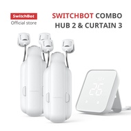 Switchbot Set of 2 Smart Curtains Matter SwitchBot Curtain 3 (Rod / U Rail) + Hub 2 _