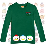 New HUEY DEWEY LOUIE DUCK TSUM TSUM Print Tees Round Neck Casual Fashion LONG Sleeve T-shirt WOMEN M