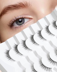 Onlyall Natural Lashes Wispy Lashes Natural Look False Eyelashes Natural Flared Eyelashes False Eye 