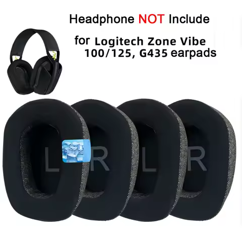 Ice Gel Earpads for Logitech G435 & Zone Vibe 100/125 - Cooling Comfort Ear Pads, Breathable Memory 