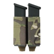 FAST 9MM Pistol Single/กระเป๋าแม็กกาซีนคู่ MOLLE Mag Pouch พร้อม Kydex แบบปลดเร็วสำหรับ M9 P226 HK U
