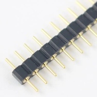 10pcs Gold Plated 2.54mm Pitch 40 Male Round Pin Single Row Straight Header Strip in stock ic