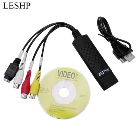 New Arrival USB 2.0 Video Capture Card Converter 4 Channel Video TV DVD VHS Audio Capture Adapter Ca