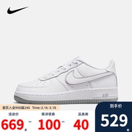 NIKE 耐克大童鞋男女童休闲板鞋空军一号Air Force 1儿童运动鞋小白鞋 DX5805-100 37.5