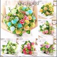 Artificial Flower Bouquet Hydrangea Artificial Flower Chrysanthemum Bouquet Fake Flowers BG148