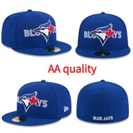 AA qualityFlat-brimmed baseball cap, New Era 59Fifty, Toronto Blue Jays MLB, dark blue, size, hip-ho