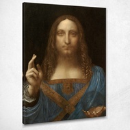 Art reproduction Salvator Mundi Da Vinci Leonardo ldv22 รูปติดผนัง ภาพที่มีชื่อเสียง ภาพพิมพ์รายละเอ