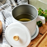 White Oil Pot Oil Filter Container Used Oil Container Used Oil Container Oil Filter Used Cooking Oil