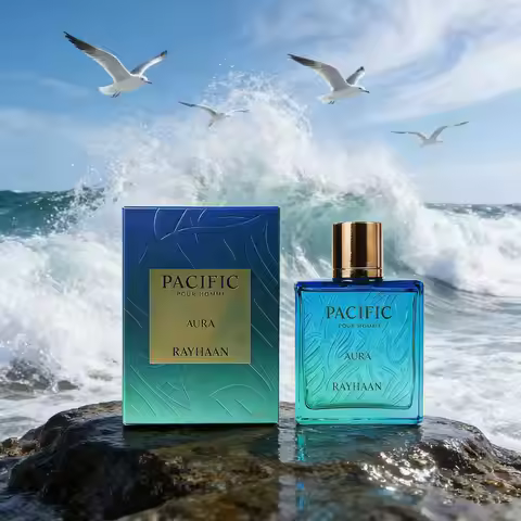 Rayhaan Pacific Halo Men's perfume has a clear ocean flavor, clean and transparent like the sea bree
