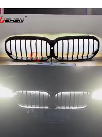 LED model black kidney-shaped grille single-strip racing grille replacement part, suitable for BMW G