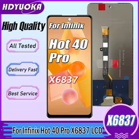 6.78 inch For Infinix Hot 40 Pro LCD X6837 Display Screen Touch Digitizer Assembly For Infinix Hot40