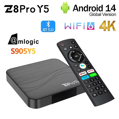 Amlogic S905Y5 Z8 PRO Y5 Smart TV Box Optional 2GB+16GB 4GB+32GB RJ45 LAN Set Top Box