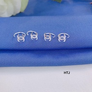 Bông tai nữ giá rẻ bạc thật chữ X nhỏ xinh xắn- JQN gian hàng chính hãng cam kết bạc chuẩn chất lượn