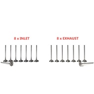 AP03 11127797711 11347797712 8x Exhaust + 8x Inlet Valves for BMW Mini 2.0 N47 N47D20A N47D20B N47D2